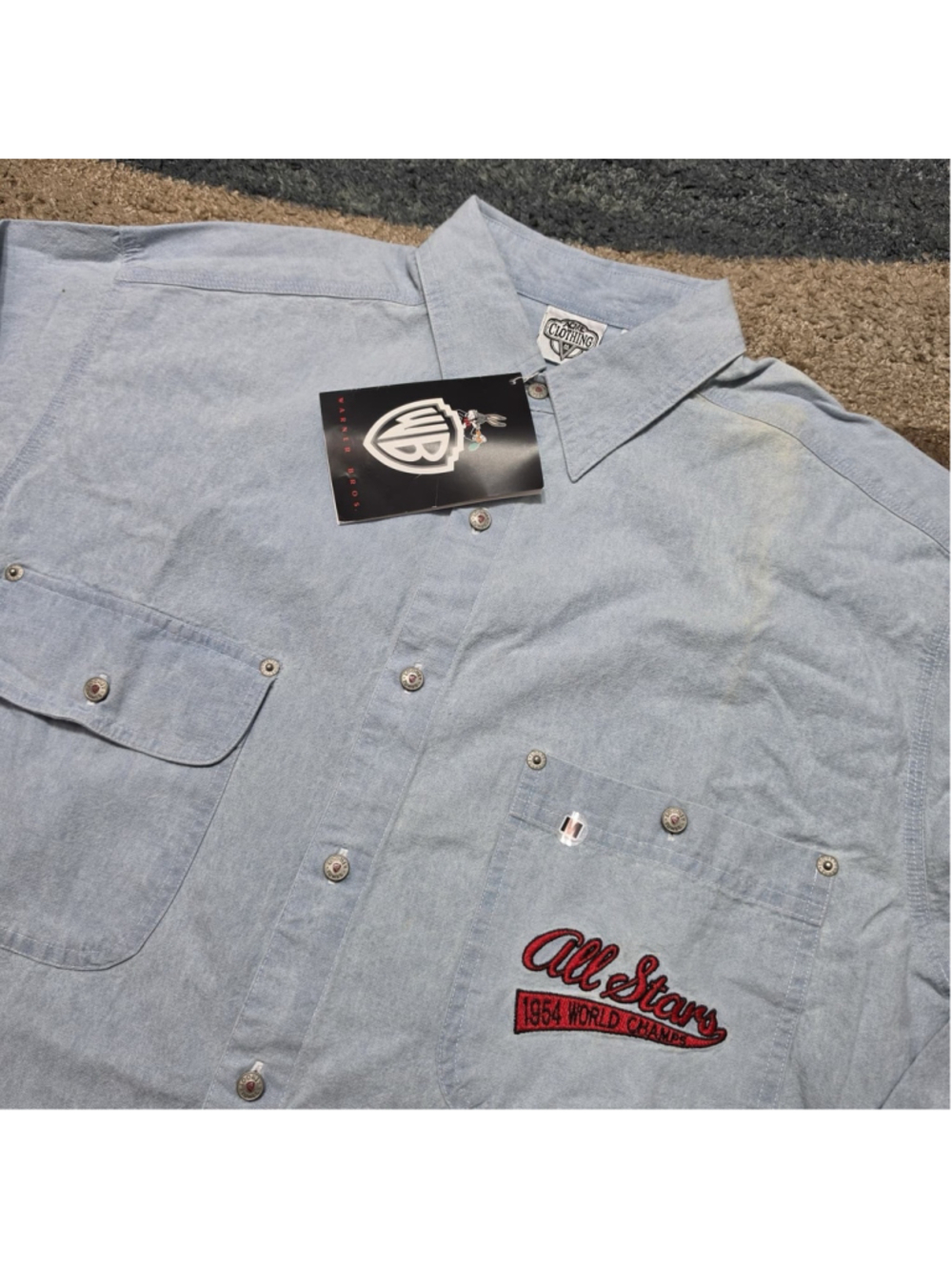 Vintage Looney Tunes ACME Baseball All Stars 1954 Champs Shirt NWT M